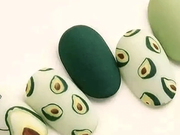 מדבקות אבוקדו לקישוט&nbsp;הציפורניים